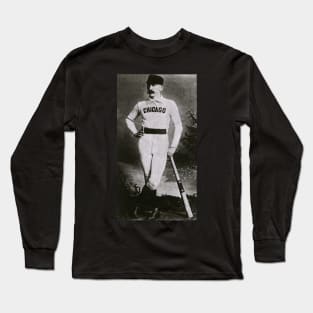 Vintage Sports Photo, Chicago Baseball Player Long Sleeve T-Shirt